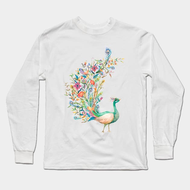 peacock Long Sleeve T-Shirt by stylupp